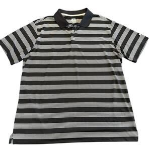 Slazenger Men’s black white stripe golf polo Size XL